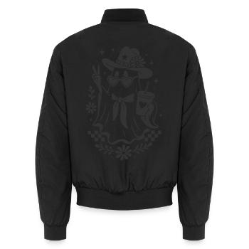 Cowgirl Geist - Unisex Bomberjacke - Schwarz - Hinten - AI Model Male 185 light (185cm)