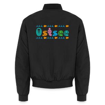 Ostsee - Unisex Bomberjacke - Schwarz - Hinten - AI Model Male 185 light (185cm)