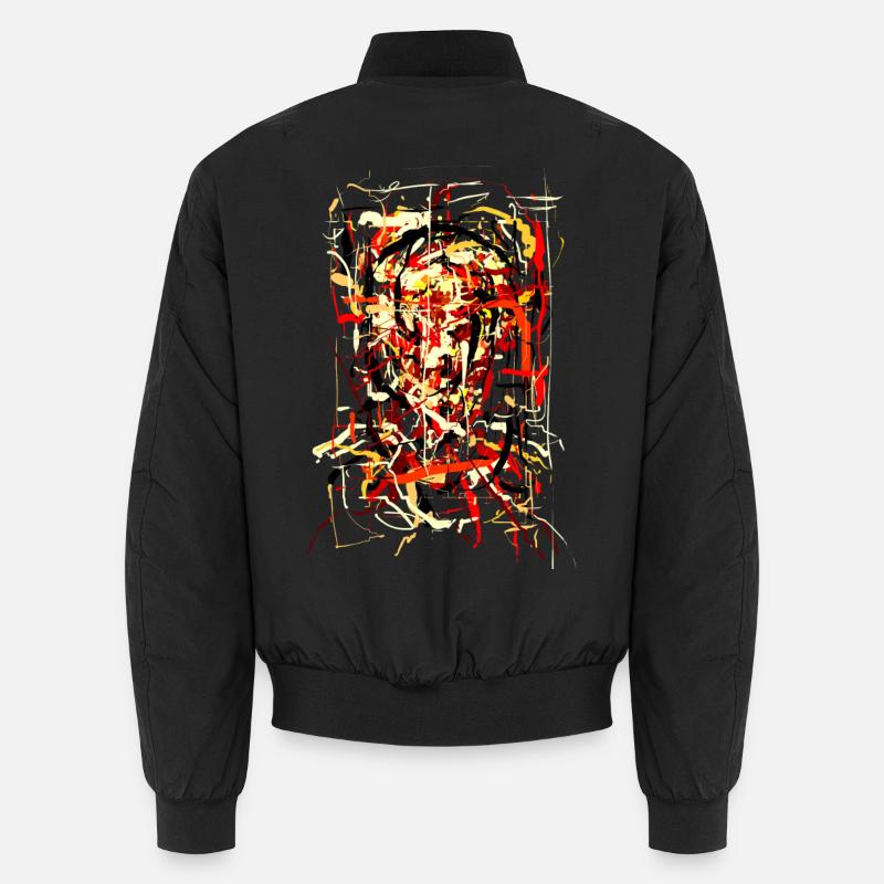 Flaming Devil - Unisex Bomber Jacket - black