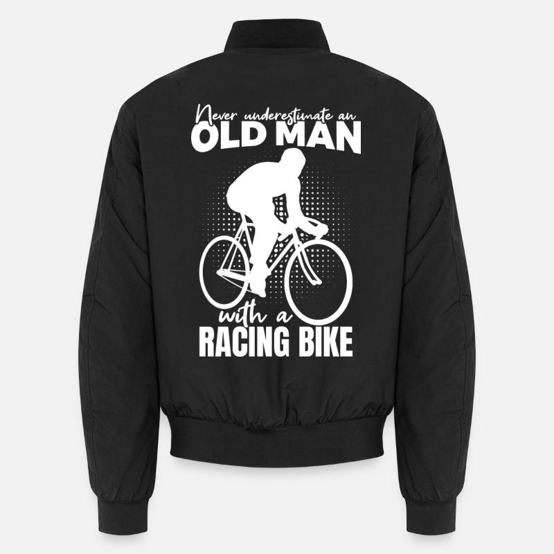 Radfahrer Großvater Unisex Bomberjacke