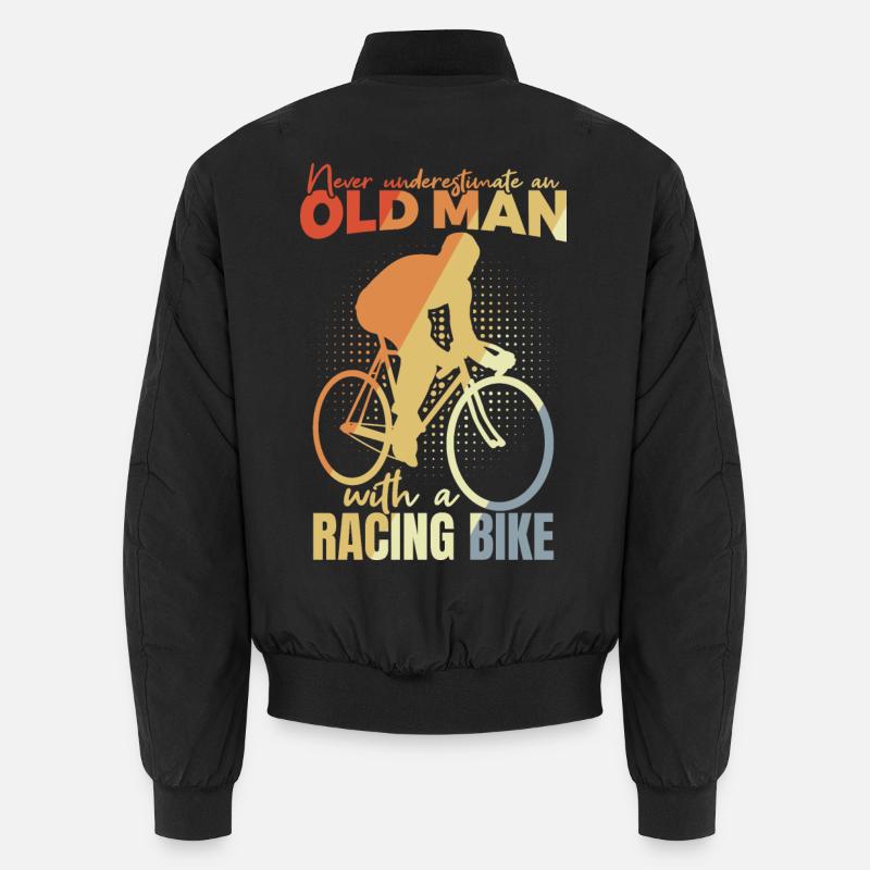 Fahrrad Opa - Unisex Bomberjacke - Schwarz
