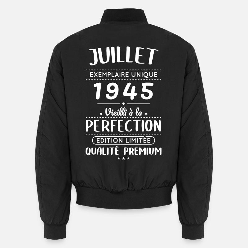 80. Geburtstag - Juli 1945 Perfektion Unisex Bomberjacke