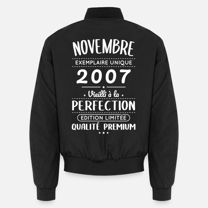 18. Geburtstag - November 2007 Perfektion Unisex Bomberjacke