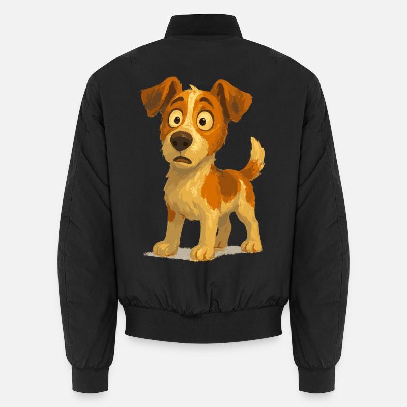 Jack Russell Terrier verwundert Unisex Bomberjacke