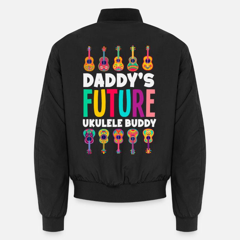 Daddys Future Ukulele Buddy Lustige Hawaii Musik Unisex Bomberjacke