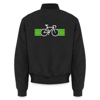 Fahrrad fahren Bike Fahrradfahrer Fahrradfahrerin - Unisex Bomberjacke - Schwarz - Hinten - AI Model Male 185 light (185cm)
