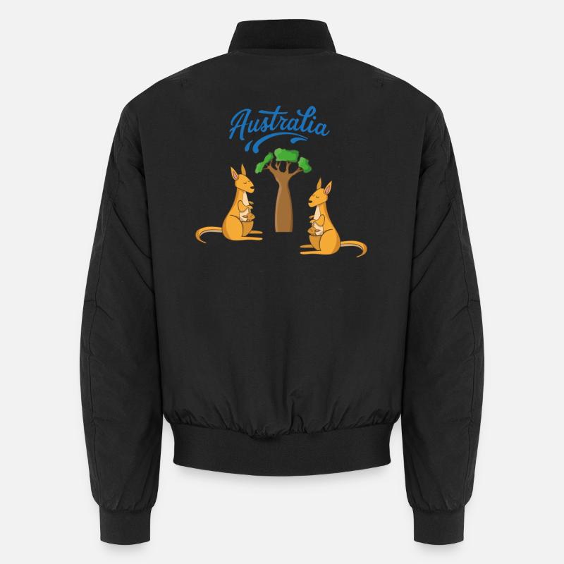 Australia - Unisex Bomber Jacket - black