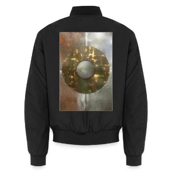 4Elemente - Unisex Bomberjacke - Schwarz - Hinten - AI Model Male 185 light (185cm)