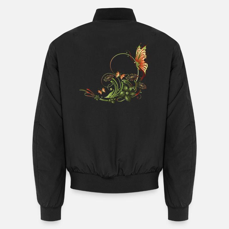 Schmetterlinge mit floralen Elementen Bomber unisexe