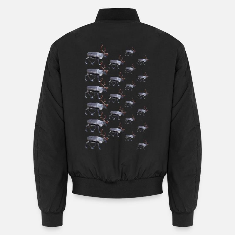 Reindeer - Unisex Bomber Jacket - black