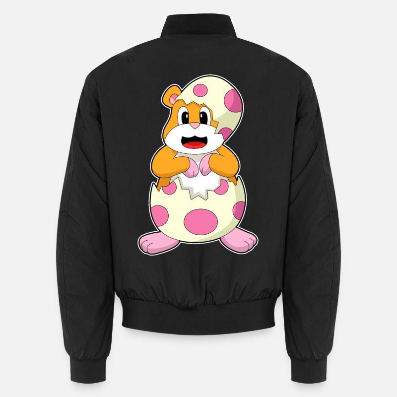 Hamster Eierschale Ei - Unisex Bomberjacke - Schwarz