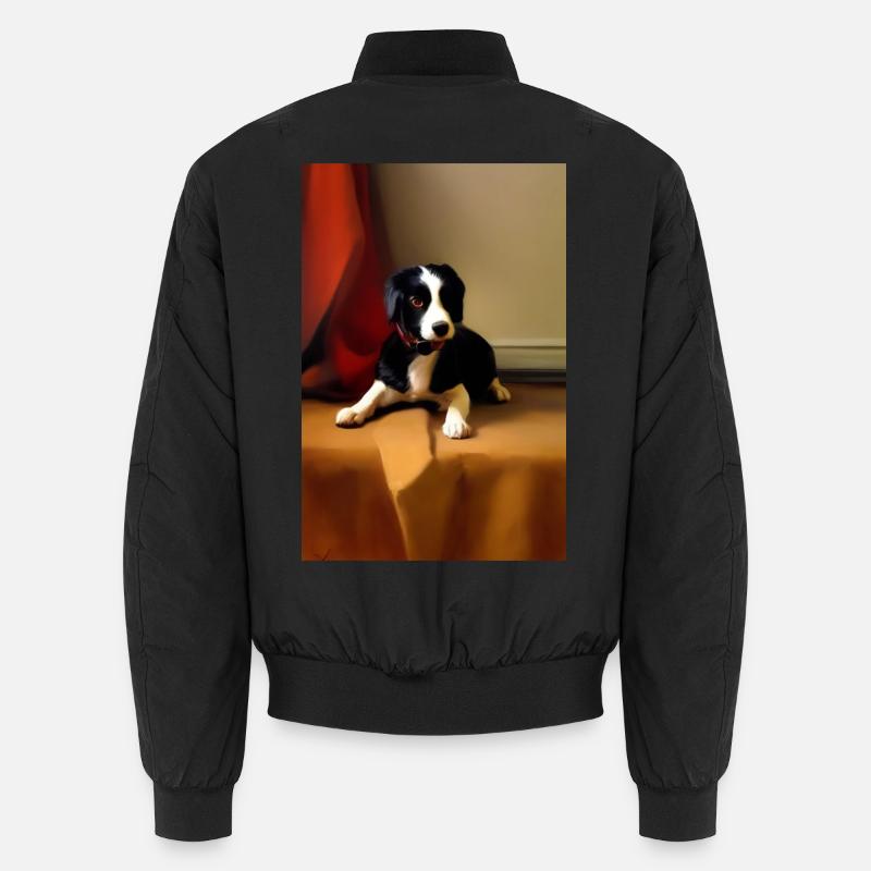Hunde Bild - Unisex Bomberjacke - Schwarz