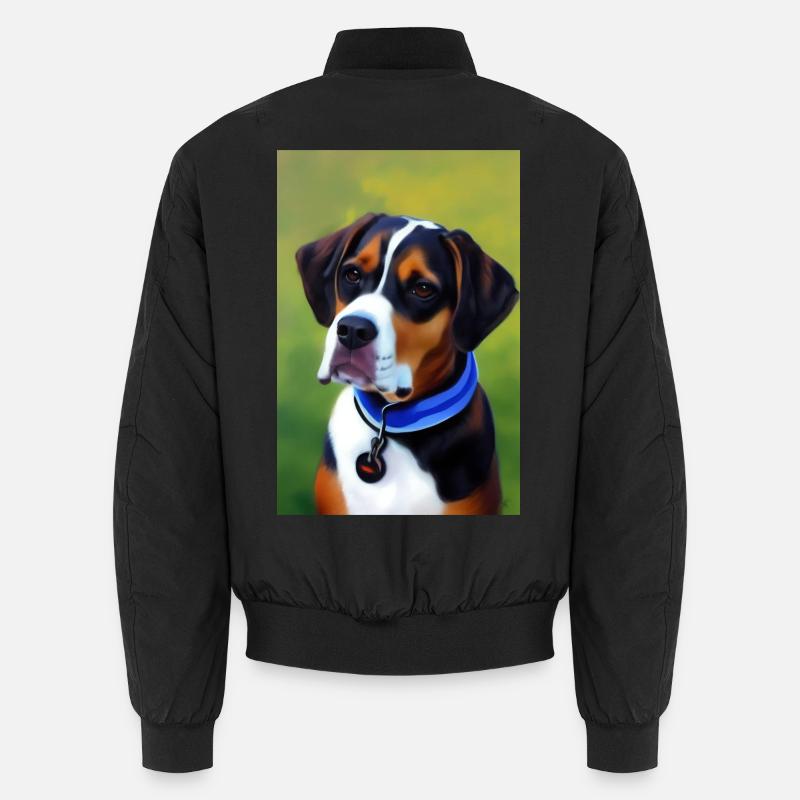 Hunde Bild - Unisex Bomberjacke - Schwarz