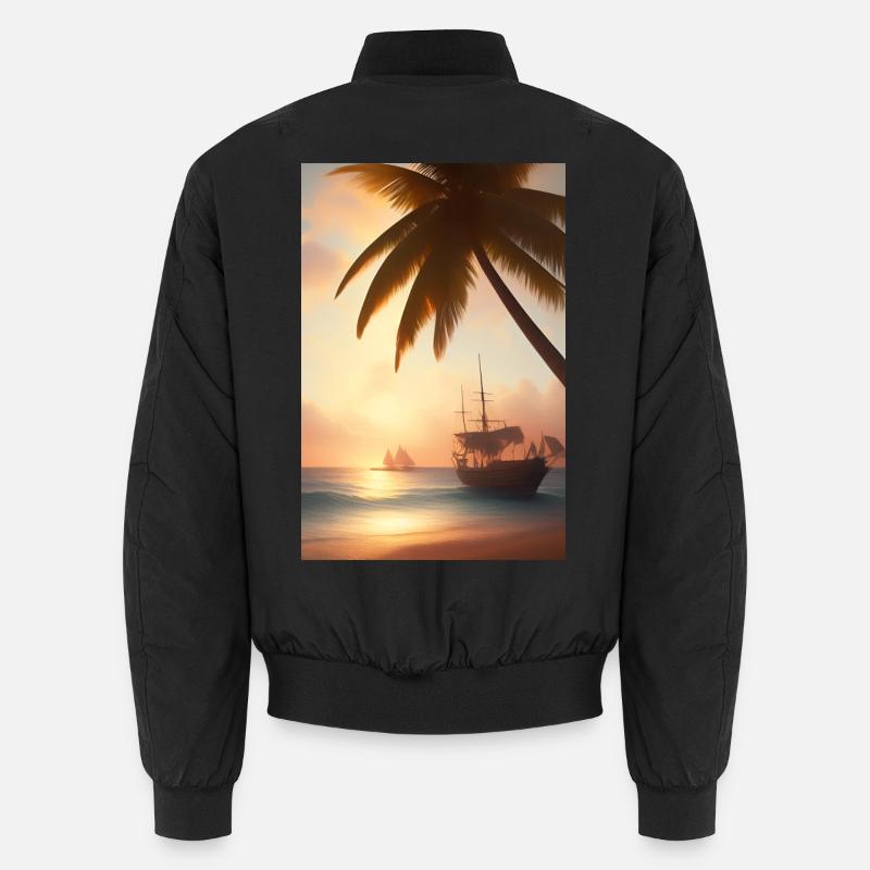 Karibik Palmen Strand Unisex Bomberjacke