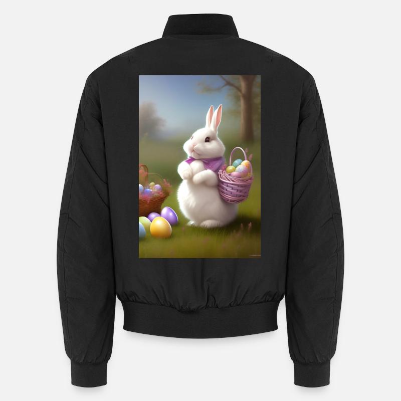 Easter Bunny with Easter Eggs Unisex Bomber Jacket