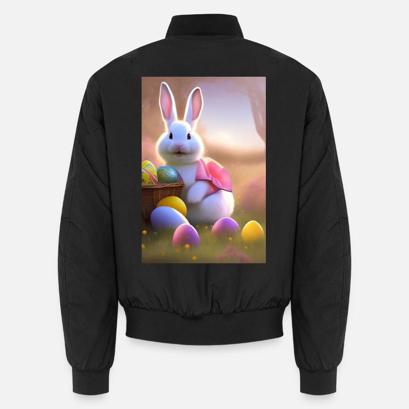 Easter Bunny with Easter Eggs Unisex Bomber Jacket
