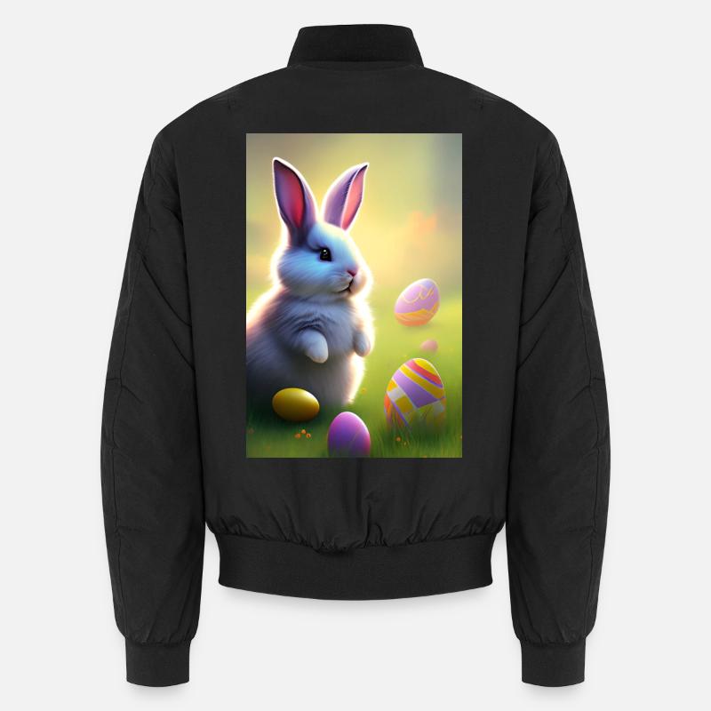 Easter Bunny with Easter Eggs Unisex Bomber Jacket