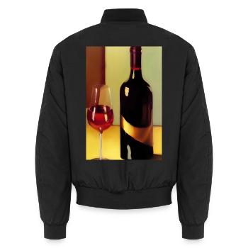Buveurs de vin - Bomber unisexe - noir - Dos - AI Model Male 185 light (185cm)
