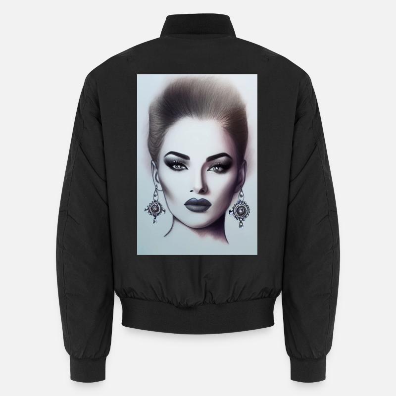 Femme avec des bijoux - Bomber unisexe - noir