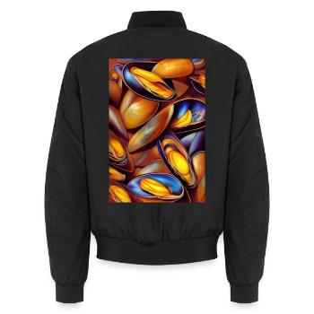 Moules - Bomber unisexe - noir - Dos - AI Model Male 185 light (185cm)