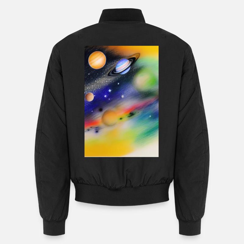 Weltall und Planeten Unisex Bomberjacke