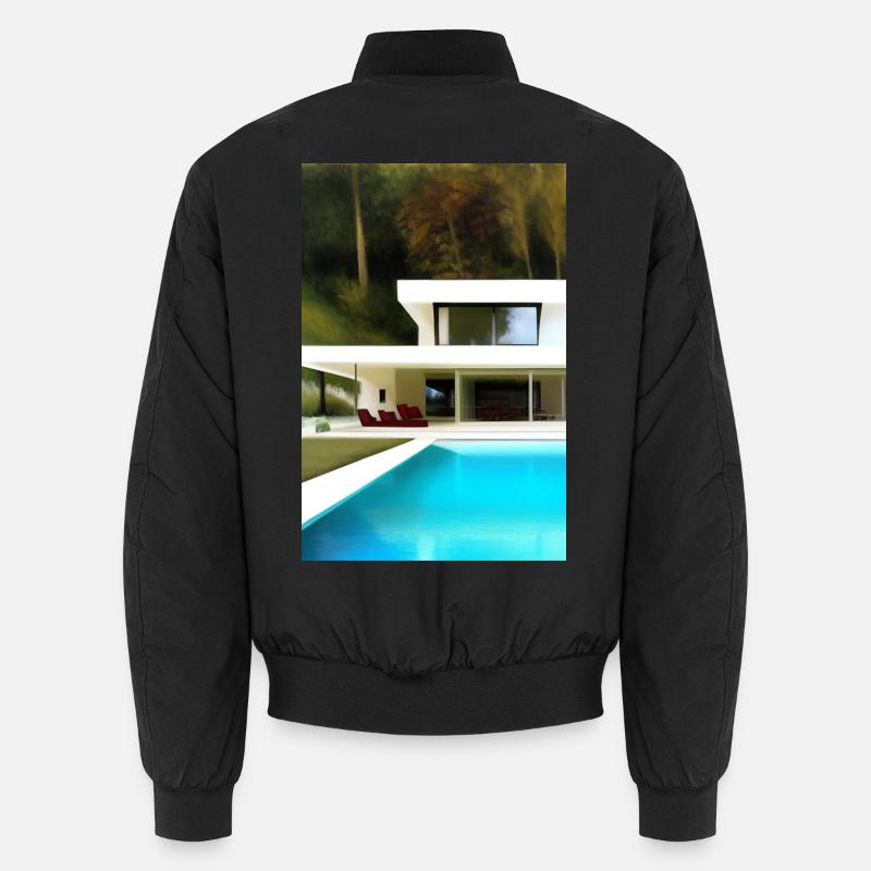 Villa blanche avec piscine Bomber unisexe