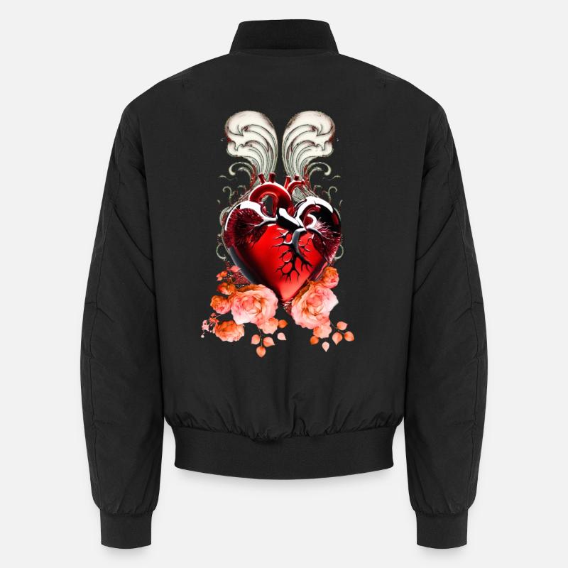 Wunderschönes Herz aus Glas. Unisex Bomberjacke