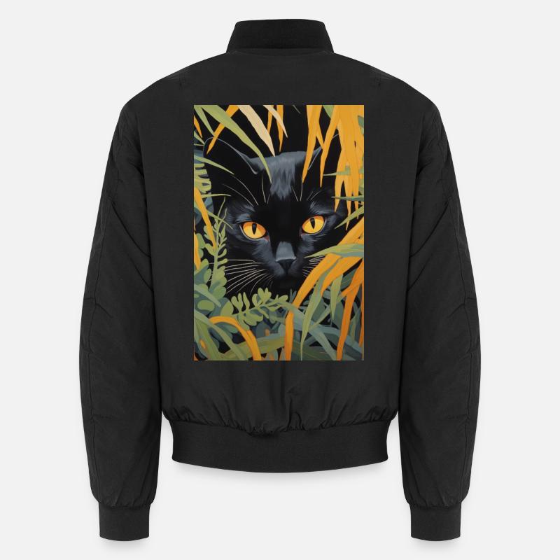 Illustration de chat noir mignon Bomber unisexe