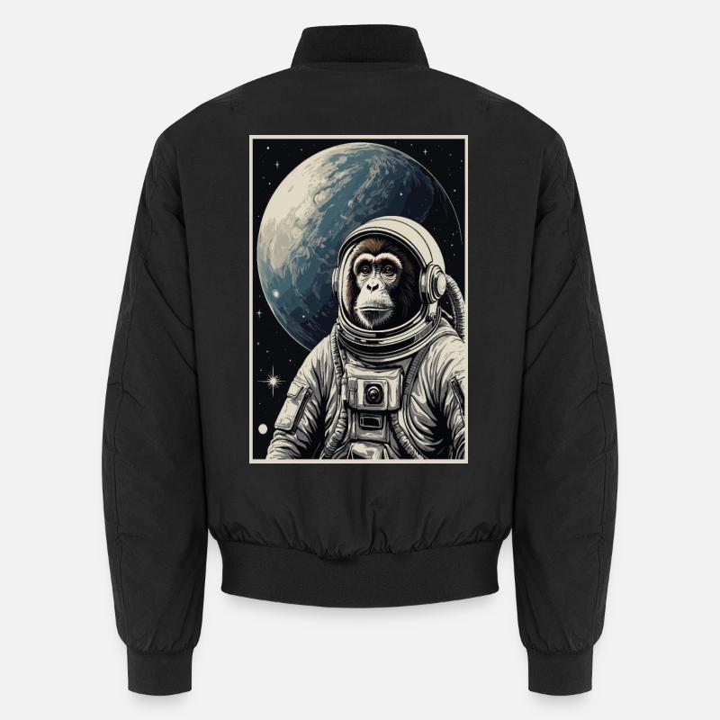 Astronauten Affe Unisex Bomberjacke