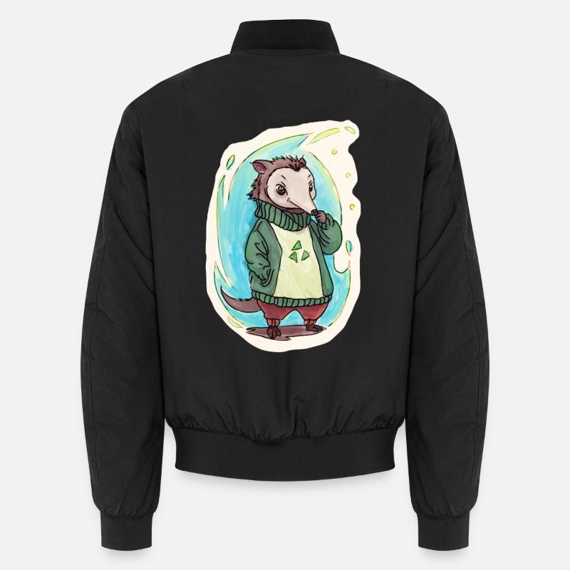 Green Reycling Bear Unisex Bomber Jacket