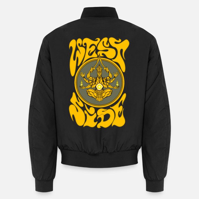 Westseite - Unisex Bomberjacke - Schwarz