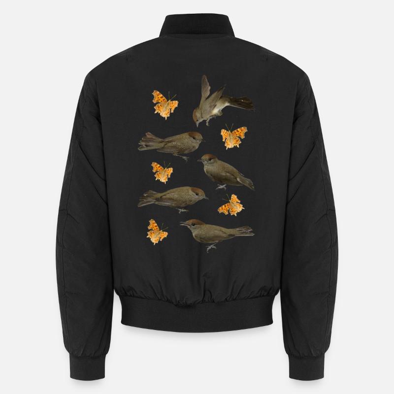 Blackcap with C-butterfly Unisex Bomber Jacket