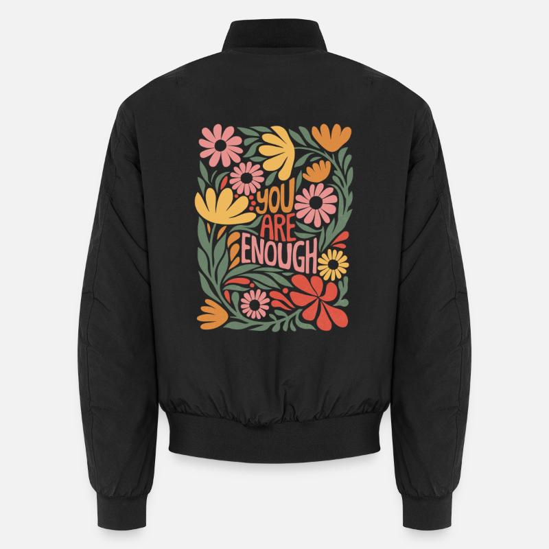 Amour de soi positif Boho Floral Design - Assez Bomber unisexe