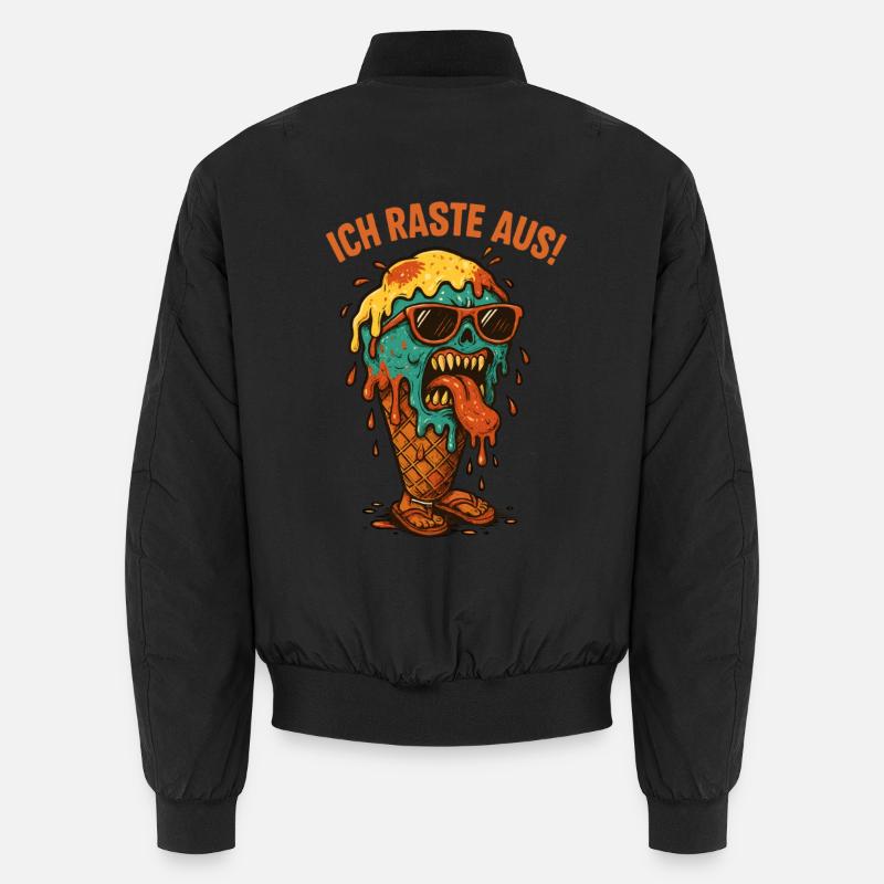 Schmelzendes Eisgesicht - Unisex Bomberjacke - Schwarz
