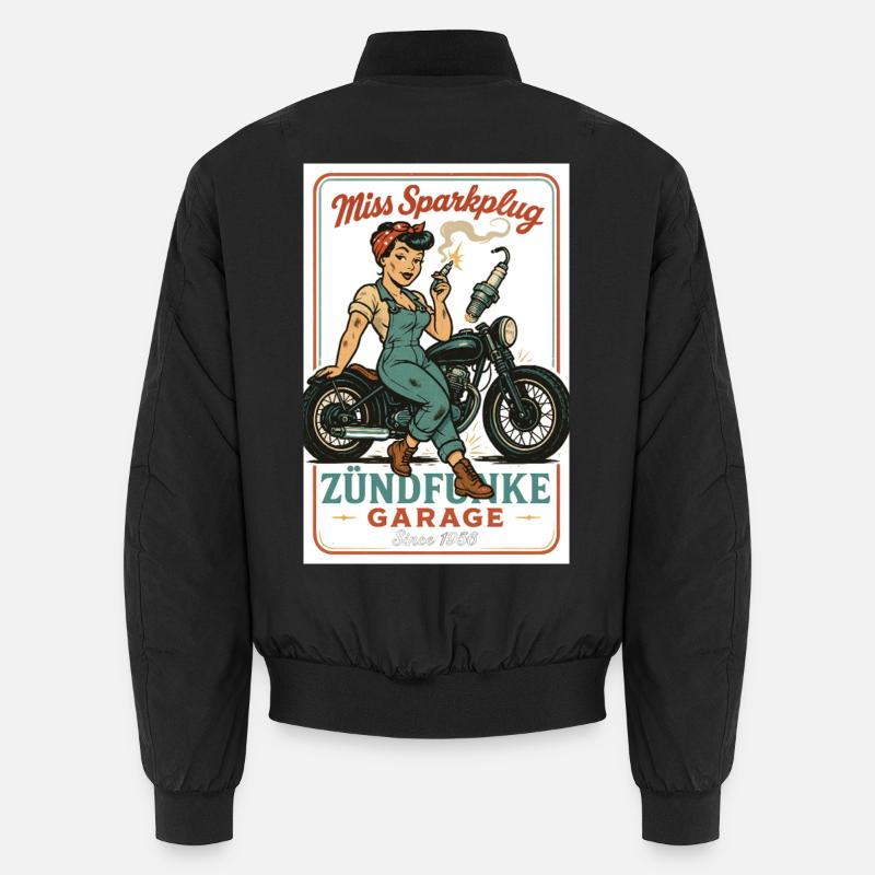 Miss Sparkplug – Zündfunke Garage Queen Bomber unisexe