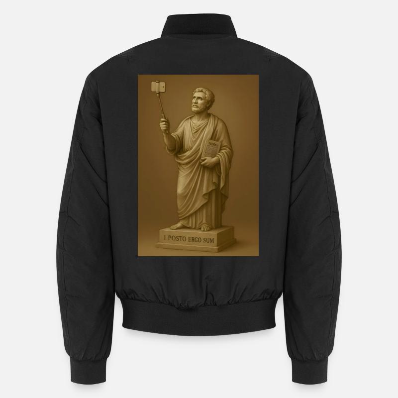 Philosophe baroque avec perche à selfie - Bomber unisexe - noir
