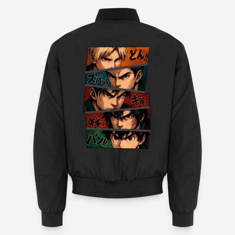 Intensive Anime-Silhouetten – Squad Unisex Bomberjacke