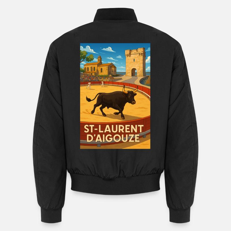 Course de Taureau à Saint-Laurent d'Aigouze - Bomber unisexe - noir