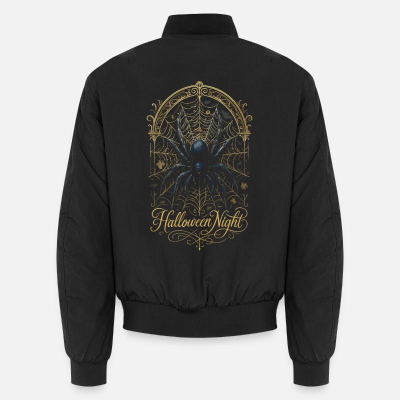 Araignée Halloween Nuit - Arachnide Toile Dorée Bomber unisexe