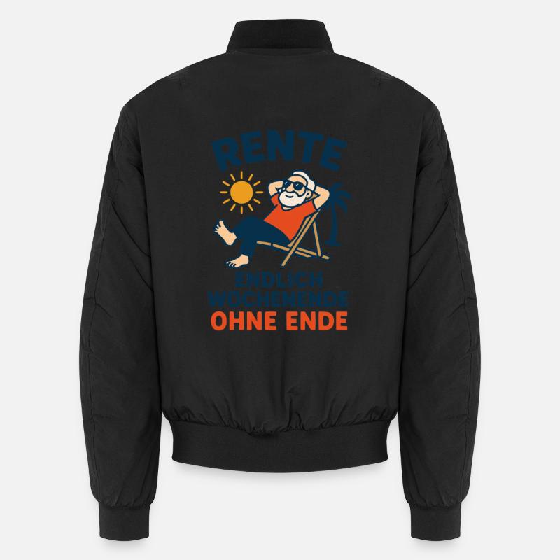 Retirement - finally weekend without end - Unisex Bomber Jacket - black