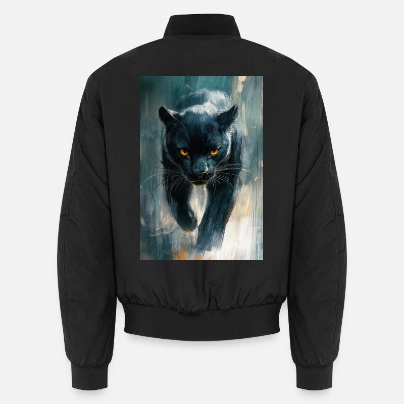 Illustration eines Panthers Unisex Bomberjacke