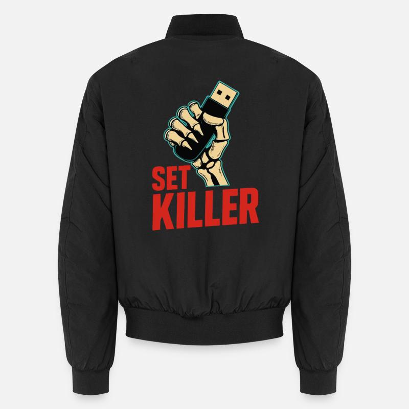 Set Killer – DJ Power - Unisex Bomberjacke - Schwarz