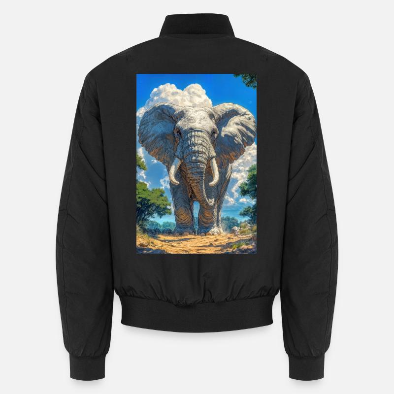 Illustration eines Elefanten Unisex Bomberjacke