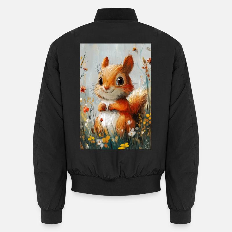 Illustration eines Eichhörnchens Unisex Bomberjacke