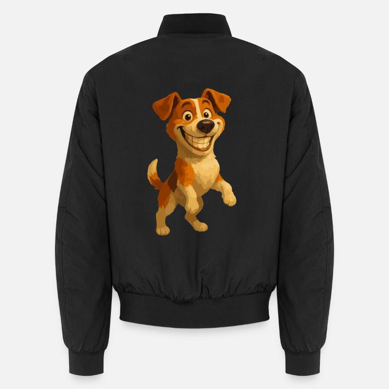 Jack Russell Terrier grinsend Unisex Bomberjacke