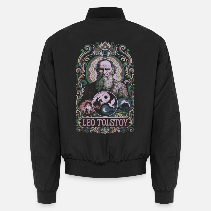 Leo Tolstoy - Unisex Bomber Jacket - black
