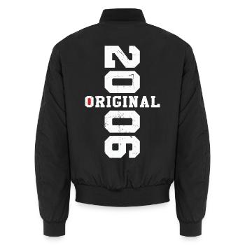 Original 2006 Vintage Vintage Cadeau d’anniversaire - Bomber unisexe - noir - Dos - AI Model Male 185 light (185cm)