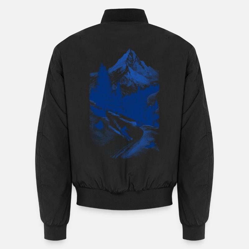 Silhouette du sommet bleu Bomber unisexe