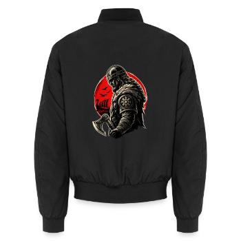 Seigneur de guerre viking à Red Horizon - Bomber unisexe - noir - Dos - AI Model Male 185 light (185cm)