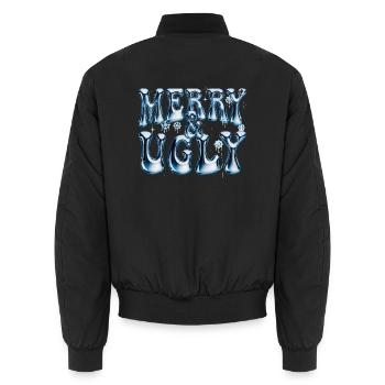 Merry and Ugly - Unisex Bomberjacke - Schwarz - Hinten - AI Model Male 185 light (185cm)